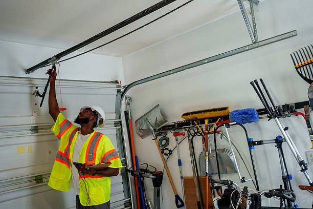 Professional Garage Door technician working in Buna, TX